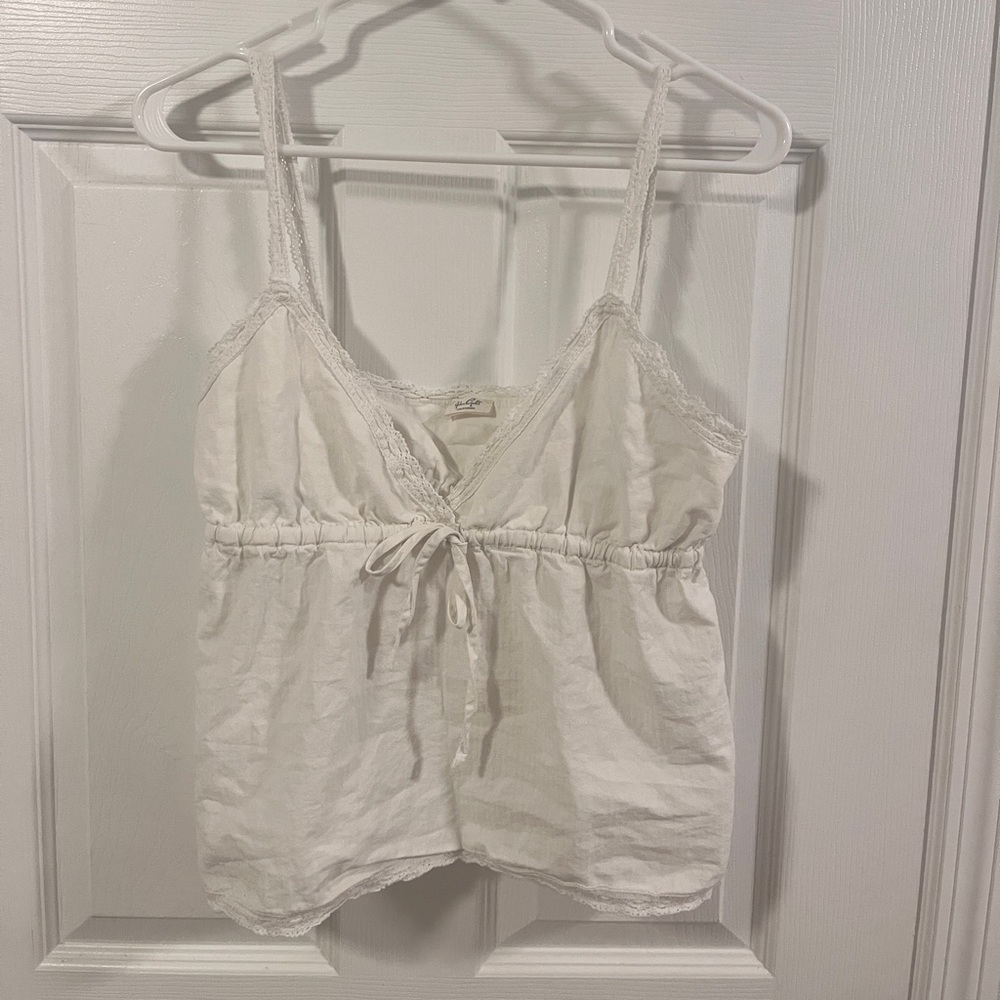 Edith Cotton Tie Front Brandy Melville Tank